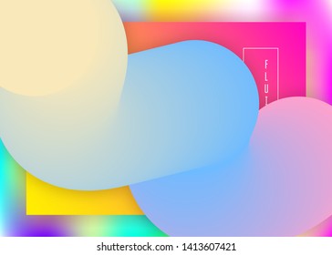 Landing page. Vivid gradient mesh. Rainbow website, interface frame. Holographic 3d backdrop with modern trendy blend. Landing page with liquid dynamic elements and fluid shapes.