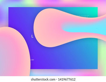 Landing page. Vivid gradient mesh. Minimal banner, ui composition. Holographic 3d backdrop with modern trendy blend. Landing page with liquid dynamic elements and fluid shapes.