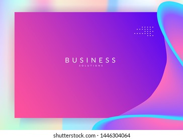 Landing page. Vivid gradient mesh. Holographic 3d backdrop with modern trendy blend. Futuristic website, screen design. Landing page with liquid dynamic elements and fluid shapes.