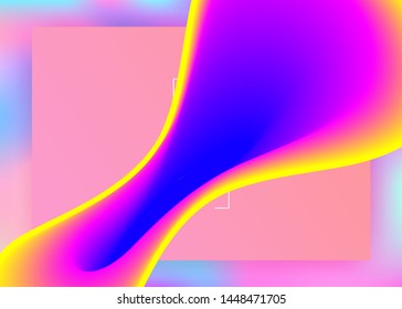Landing page. Vivid gradient mesh. Holographic 3d backdrop with modern trendy blend. Psychedelic website, ui frame. Landing page with liquid dynamic elements and fluid shapes.
