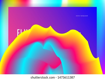 Landing page. Vivid gradient mesh. Business interface, website template. Holographic 3d backdrop with modern trendy blend. Landing page with liquid dynamic elements and fluid shapes.