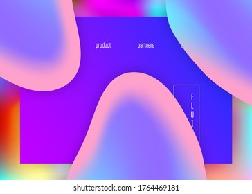 Página de inicio. Malla gradiente vívida. Round ui, diseño de sitios web. Fondo holográfico en 3d con moderna combinación de moda. Página de aterrizaje con elementos dinámicos líquidos y formas fluidas.