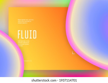 Landing page. Vivid gradient mesh. Wavy interface, website layout. Holographic 3d backdrop with modern trendy blend. Landing page with liquid dynamic elements and fluid shapes.
