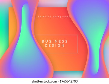 Landing page. Vivid gradient mesh. Holographic 3d backdrop with modern trendy blend. Molecular banner, app template. Landing page with liquid dynamic elements and fluid shapes.