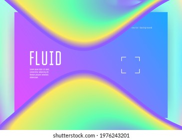 Landing page. Vivid gradient mesh. Business interface, banner layout. Holographic 3d backdrop with modern trendy blend. Landing page with liquid dynamic elements and fluid shapes.