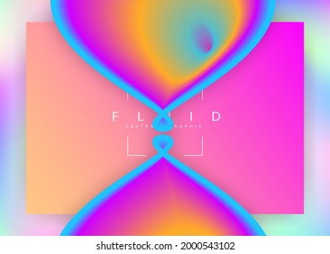 Landing page. Vivid gradient mesh. Holographic 3d backdrop with modern trendy blend. Molecular app, interface layout. Landing page with liquid dynamic elements and fluid shapes.