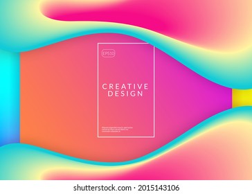 Landing page. Vivid gradient mesh. Psychedelic app, website design. Holographic 3d backdrop with modern trendy blend. Landing page with liquid dynamic elements and fluid shapes.