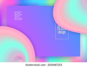 Landing page. Vivid gradient mesh. Holographic 3d backdrop with modern trendy blend. Molecular interface, mobile template. Landing page with liquid dynamic elements and fluid shapes.