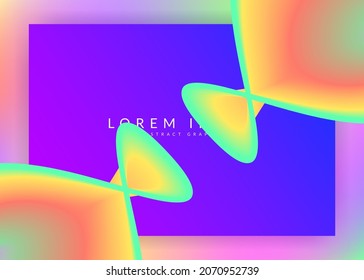 Landing page. Vivid gradient mesh. Holographic 3d backdrop with modern trendy blend. Minimalist banner, screen template. Landing page with liquid dynamic elements and fluid shapes.