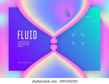 Landing page. Vivid gradient mesh. Holographic 3d backdrop with modern trendy blend. Molecular mobile, website design. Landing page with liquid dynamic elements and fluid shapes.