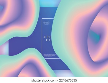 Landing page. Vivid gradient mesh. Psychedelic screen, website design. Holographic 3d backdrop with modern trendy blend. Landing page with liquid dynamic elements and fluid shapes.