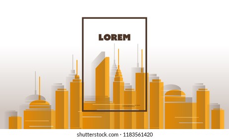 Landing Page, Wallpaper, Background, Flyer or Cover Design for Your Business with City Skyline Pattern - Applicable for Reports, Presentations, Placards, Posters - Creative Vector Template