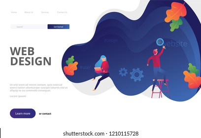 Landing page web design