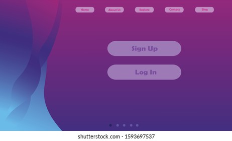 A landing page web design