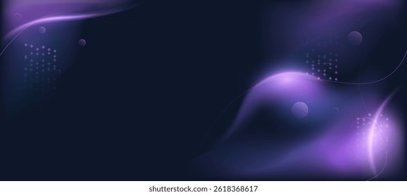 Landing page web design, Abstract mesh gradient purple blue on dark background vector, Digital ads, Social ads