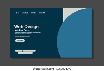 landing page web design layout modern minimalist