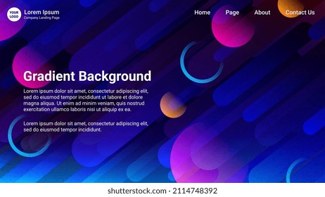 Landing page for web design. Modern vector illustration. Futuristic digital network concept. Web site landing. Landing page template, banner, ui.