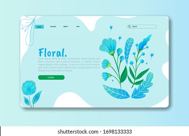 landing page or web page design templates for beauty, spa, wellness, natural products, cosmetics, body care. handraw  vector illustration concepts for website and mobile website development.