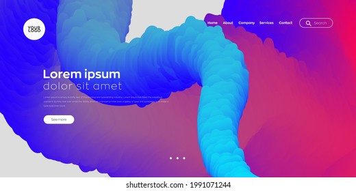 Landing page. web header colorful vector background for website, banner, template.