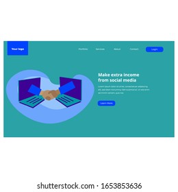landing page web template design