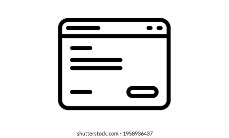 landing page web website single isolated icon with outline style
