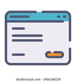landing page web website single isolated icon with flat dash or dashed style