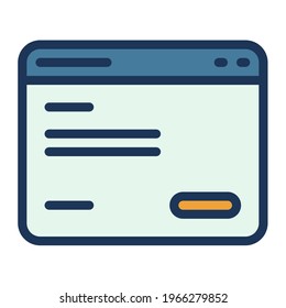 landing page web website single isolated icon with filled line style