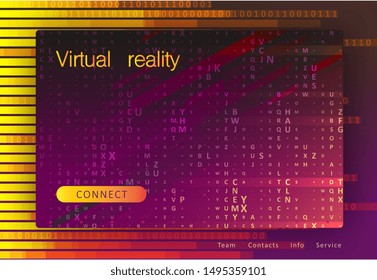 Landing page for a website about virtual reality. Graphic concept for your design