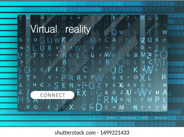 Landing page for a website about virtual reality. Graphic concept for your design