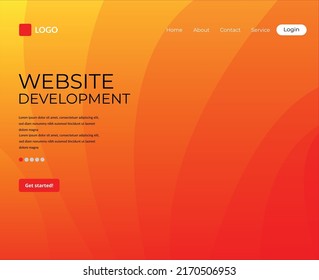 landing page website abstract background gradient orange