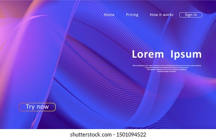 Landing page for a website. Asbtract background illustration. Graphic concept for your design.