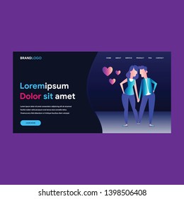Landing page website background template with flat style and futuristic vector design