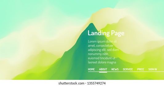 Landing page for website and mobile app. Modern abstract style. Vector web site design template.