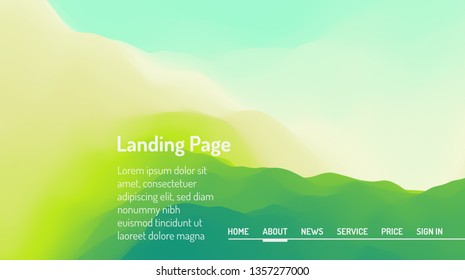 Landing page for website and mobile app. Modern abstract style. Vector web site design template.