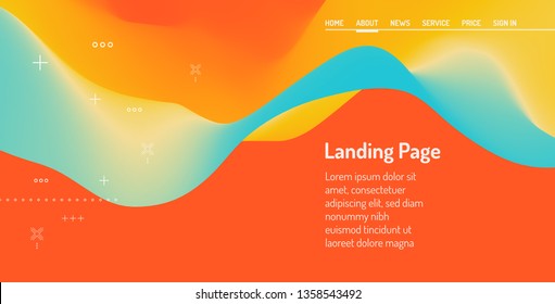 Landing page for website and mobile app. Modern abstract style. Vector web site design template.