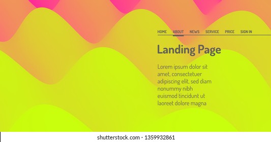Landing page for website and mobile app. Modern abstract style. Vector web site design template.