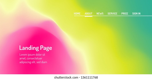 Landing page for website and mobile app. Modern abstract style. Vector web site design template.