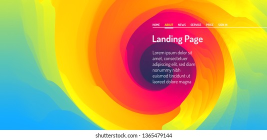 Landing page for website and mobile app. Modern abstract style. Vector web site design template.