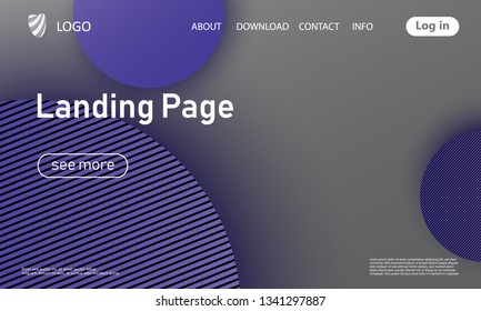 Landing page. Website template. Abstract background. Web design landing page. Trendy gradient poster. Vector illustration.