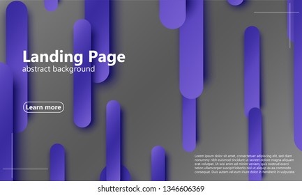 Landing page. Website template. Abstract background. Web design landing page. Trendy gradient poster. Vector illustration.