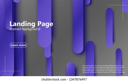 Landing page. Website template. Abstract background. Web design landing page. Trendy gradient poster. Vector illustration.
