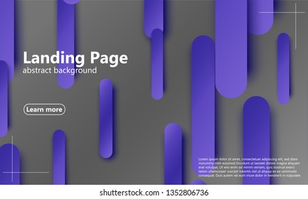 Landing page. Website template. Abstract background. Web design landing page. Trendy gradient poster. Vector illustration.