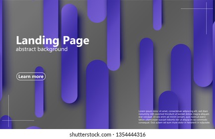 Landing page. Website template. Abstract background. Web design landing page. Trendy gradient poster. Vector illustration.