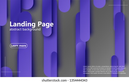 Landing page. Website template. Abstract background. Web design landing page. Trendy gradient poster. Vector illustration.