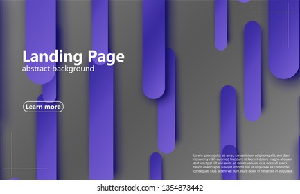 Landing page. Website template. Abstract background. Web design landing page. Trendy gradient poster. Vector illustration.