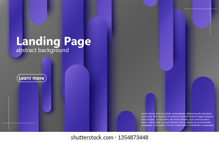 Landing page. Website template. Abstract background. Web design landing page. Trendy gradient poster. Vector illustration.
