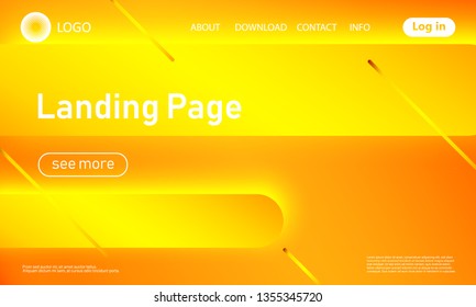 Landing page. Website template. Abstract background. Web design landing page. Trendy gradient poster. Vector illustration.