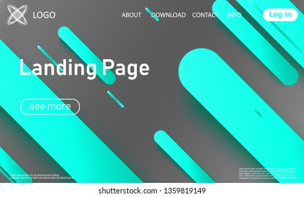Landing page. Website template. Abstract background. Web design landing page. Trendy gradient poster. Vector illustration.