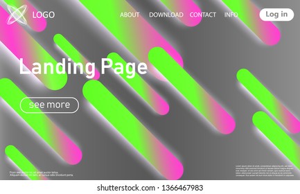 Landing page. Website template. Abstract background. Web design landing page. Trendy gradient poster. Vector illustration.