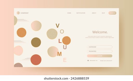 landing page website template. artistic geometric design website or banner template modern style vector illustration.